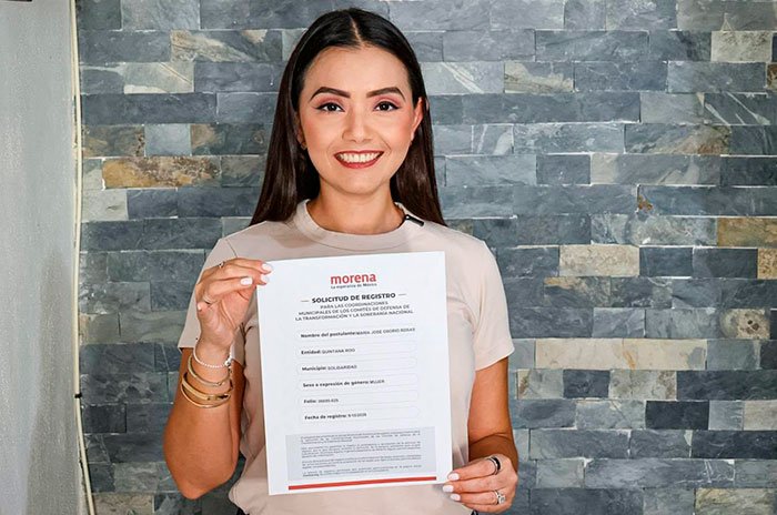 Majo Osorio se registra para buscar coordinación municipal de la 4T en Playa del Carmen